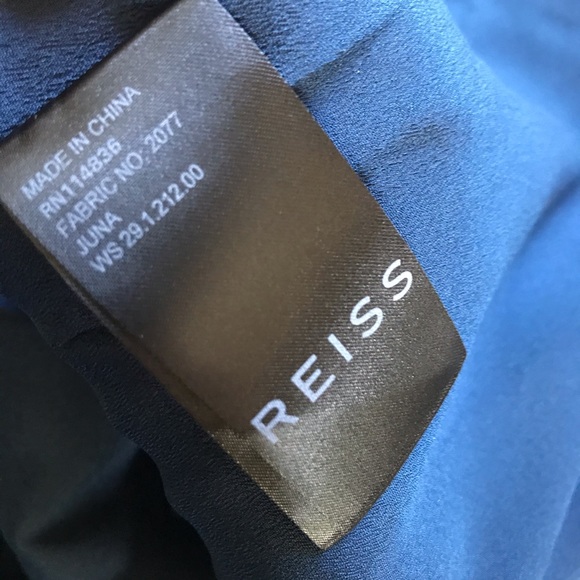 REISS Juna Printed Bustier Strapless Dress - Picture 11 of 12